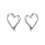 E occidental style bronze exaggerating hollow love earrings  samll brief atmospheric romantic high Peach heart e