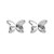 E romantic retro bronze Metal butterfly earrings high samll temperament ear stud