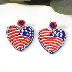  handmade beads color love temperament all-Purpose earrings ear stud