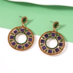  samll color geometry temperament all-Purpose earrings ear stud woman