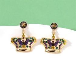  color crown temperament fashion all-Purpose Earring woman
