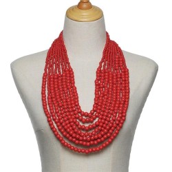 ethnic style multilayer sweater chain tassel long necklace exaggeratingnecklac..