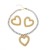 occidental style creative personality Alloy love pendant necklace earrings set temperament br
