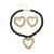 occidental style creative personality Alloy love pendant necklace earrings set temperament br