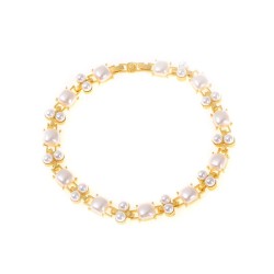 vintage Alloy diamond buckle Pearl necklace retro palace wind samll clavicle c..