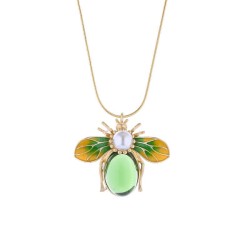 occidental style fashion samll Pearl necklace Alloy resin pendant clavicle cha..