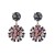 occidental style retro Round flowers earrings woman Alloy diamond personality ear stud temperament fashion Earr