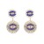  Bohemia silver earrings Alloy diamond Double layer eyes exaggerating temperament Earring