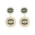  Bohemia silver earrings Alloy diamond Double layer eyes exaggerating temperament Earring