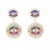  Bohemia silver earrings Alloy diamond Double layer eyes exaggerating temperament Earring