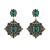 occidental style retro palace wind colorful diamond earrings woman multilayer fully-jewelled samll temperament E