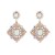occidental style retro palace wind colorful diamond earrings woman multilayer fully-jewelled samll temperament E