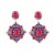 occidental style retro palace wind colorful diamond earrings woman multilayer fully-jewelled samll temperament E