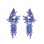elegant fashion samll long style tassel earrings woman retro luxurious Alloy colorful diamond temperament Earring