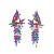elegant fashion samll long style tassel earrings woman retro luxurious Alloy colorful diamond temperament Earring