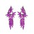 elegant fashion samll long style tassel earrings woman retro luxurious Alloy colorful diamond temperament Earring