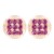 occidental style geometry Alloy watch-face earrings wind fashion personality trend head ear stud woman