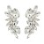 super claw chain glass diamond flowers ear stud occidental style exaggerating Earring woman bride
