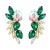 super claw chain glass diamond flowers ear stud occidental style exaggerating Earring woman bride