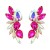 super claw chain glass diamond flowers ear stud occidental style exaggerating Earring woman bride