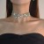 exaggerating occidental style necklace Rhinestone flowers pendant woman banquet sweater chainnecklace