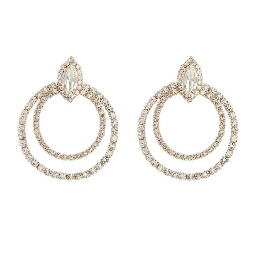 super claw chain occidental style earrings multilayer Round ear stud woman trend banquet style bride