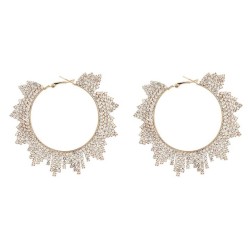 super claw chain occidental style circle woman multilayer triangle flower Roun..