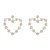 super claw chain heart-shaped earring occidental style earrings woman Rhinestone flowers Peach heart Earring bri