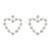 super claw chain heart-shaped earring occidental style earrings woman Rhinestone flowers Peach heart Earring bri