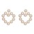 super claw chain heart-shaped earring Alloy diamond embed Pearl earrings woman occidental style style