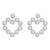 super claw chain heart-shaped earring Alloy diamond embed Pearl earrings woman occidental style style