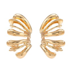 autumn Alloy earrings occidental style exaggerating Earring woman Metal flower..