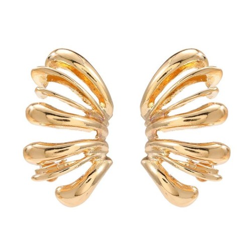 autumn Alloy earrings occidental style exaggerating Earring woman Metal flowers ear stud trend