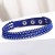 occidental style row leather long style fully-jewelled bracelet Korea velvet  diamond bracelet woman necklace