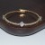 fashion brief row Rhinestone crystal opening bangle bracelet gold silver color bracelet woman mosaic d