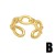  love Peach heart Double layer opening ring samll high twistedrim