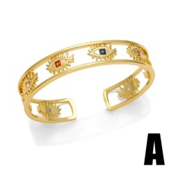 occidental style fashion personality bangle woman samll bronzek gold high retr..