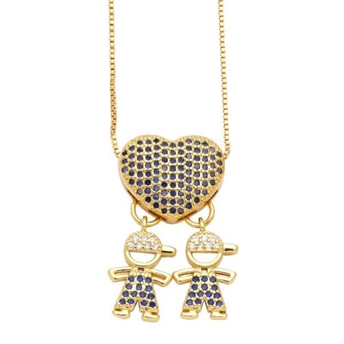 love Peach heart necklace woman occidental style brief boy girl pendant clavicle chainnkb
