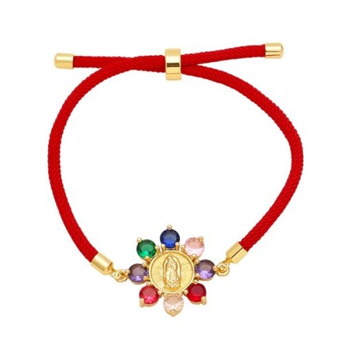  fashion flowers weave bracelet woman embed color zircon braceletbra