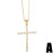  cross necklace woman samll personality embed zircon angel pendant clavicle chainnkb