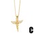 cross necklace woman samll personality embed zircon angel pendant clavicle chainnkb
