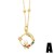 occidental style brief fashion Pearl love necklace woman samll flowers embed zircon clavicle chainnkb