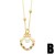 occidental style brief fashion Pearl love necklace woman samll flowers embed zircon clavicle chainnkb