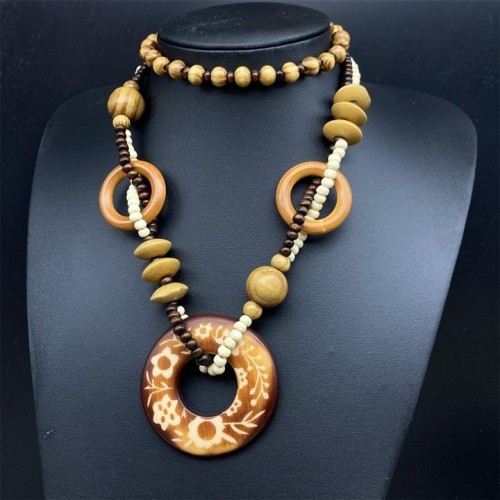 necklace annular pendant long necklace sweater chain retro necklace Bohemia