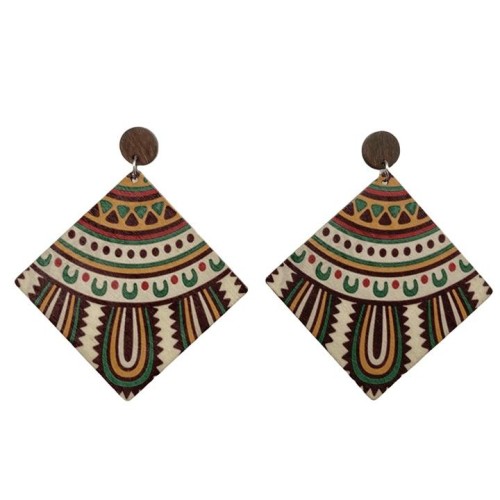  retro earringEarrings exaggerating big earrings medium wind rhombus Earringewelry
