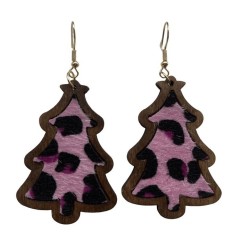  earringsEarrings christmas leopard christmas tree long earring