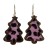  earringsEarrings christmas leopard christmas tree long earring
