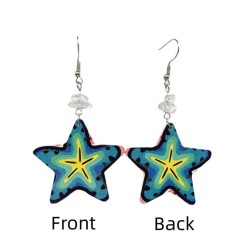  earringsEarrings Five-pointed star Japan and Korea wind personality earringew..