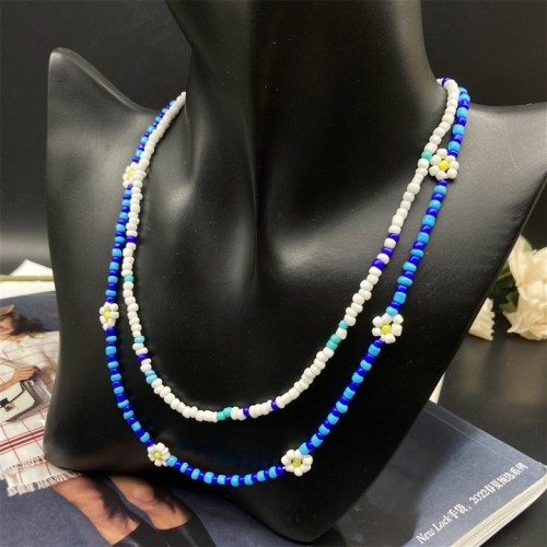 ins necklace beads flowers Country style color beads daisy morenecklace