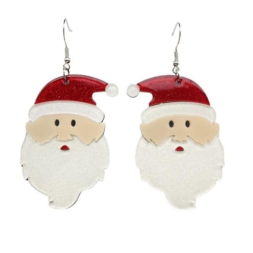 jewellery christmas occidental style big earrings Santa Claus Acrylic EarringEarrings